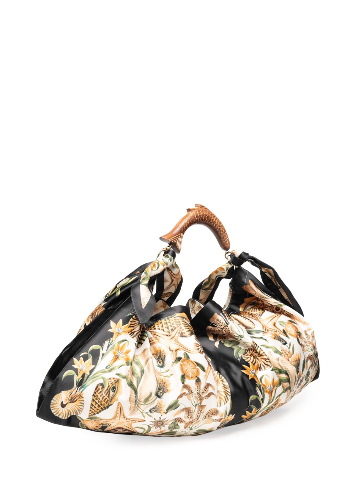 Bolsa Feminina Lenço Concha Surreal Preto Farm