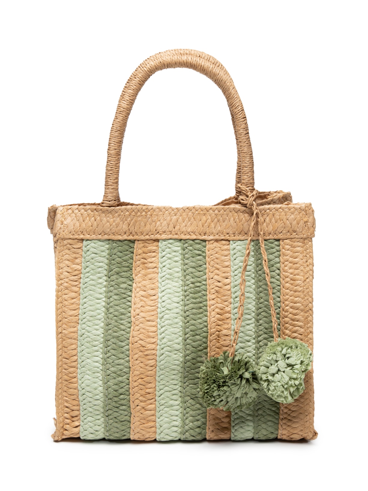 Bolsa Feminina Listrada Palha - Verde