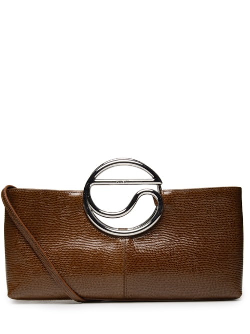 Bolsa Feminina Lizard Print C Clutch - Marrom