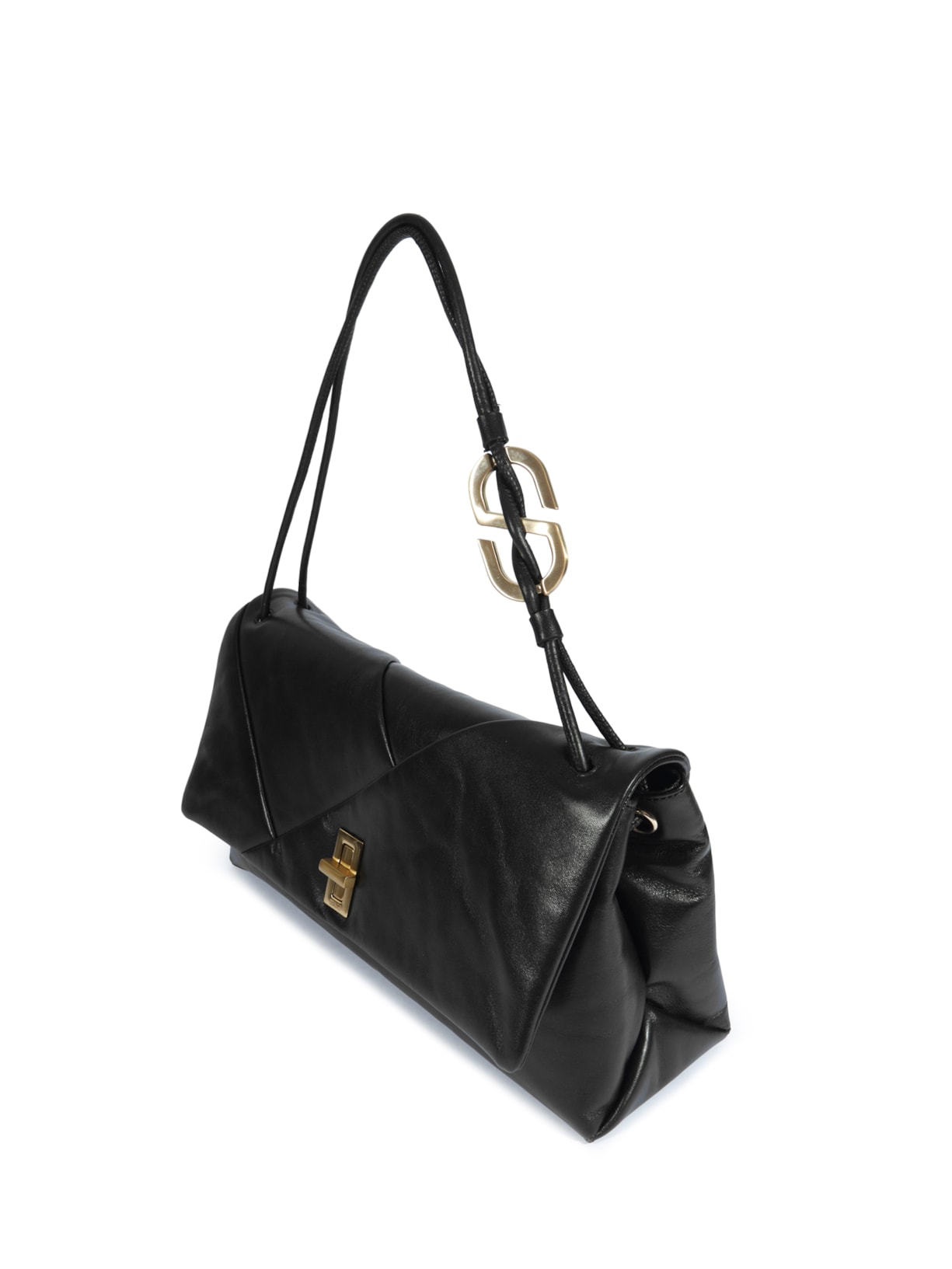 Bolsa Feminina Logo Metalizada Preto Schutz