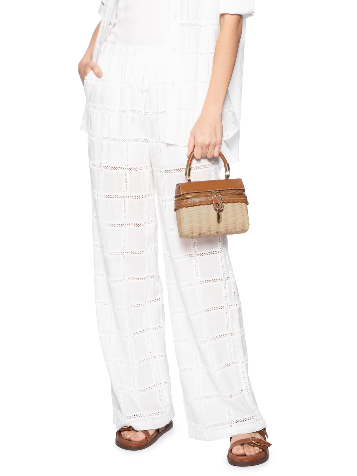 Bolsa Feminina Lorena Picnic Mini Couro Bege Schutz