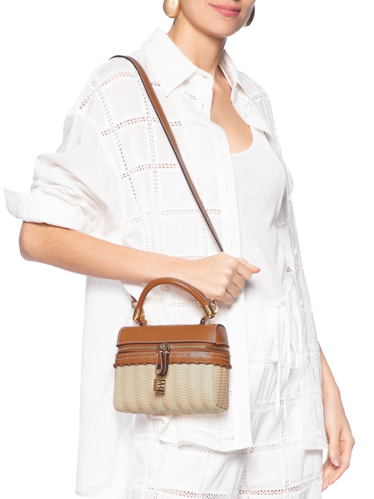 Bolsa Feminina Lorena Picnic Mini Couro Bege Schutz