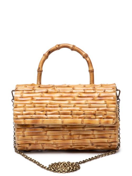 Bolsa Feminina Mabel Bambu - Bege