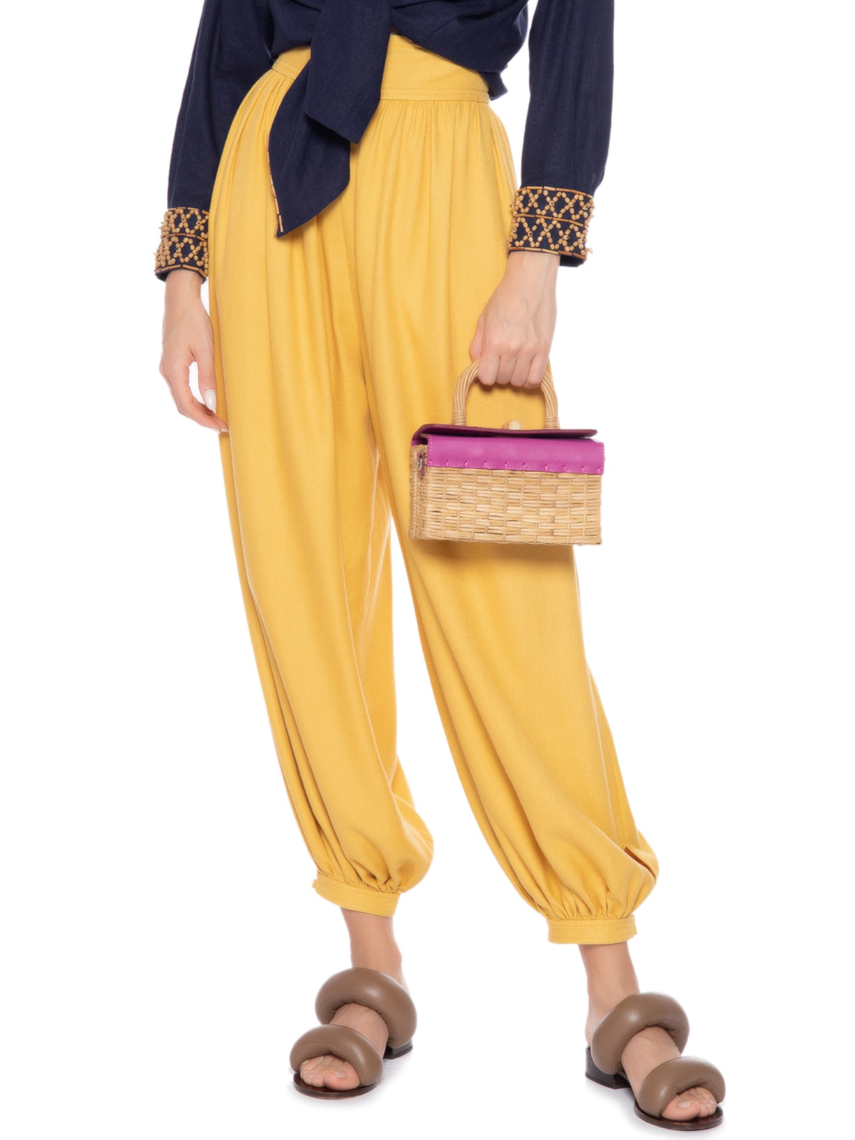 Bolsa Feminina Malaga Vime Bege Glorinha Paranaguá