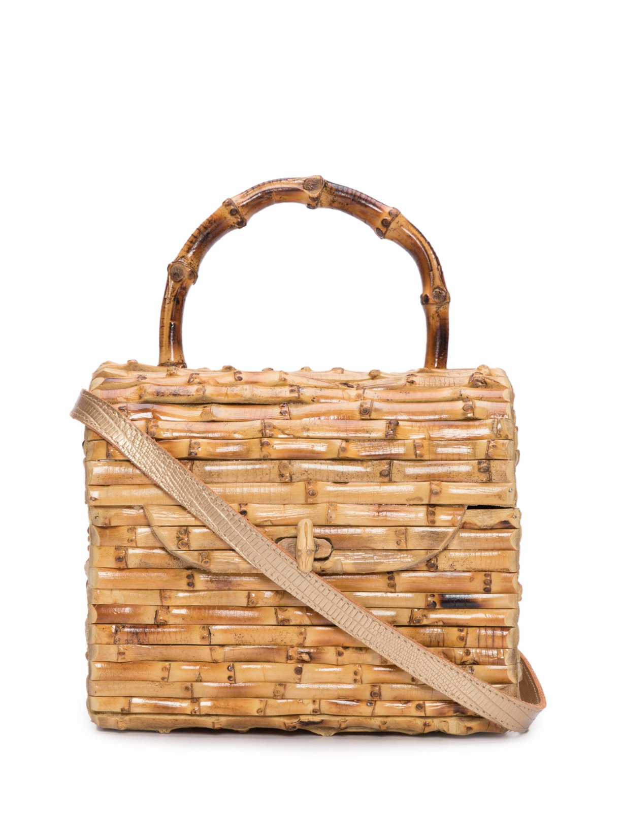 Bolsa Feminina Malu Bambu - Bege