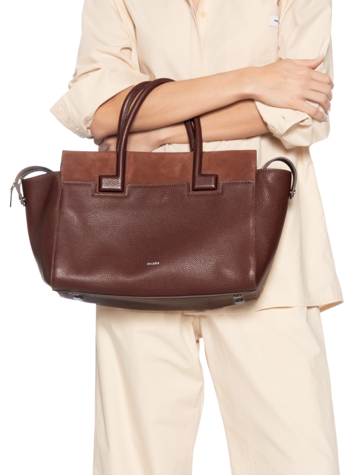 Bolsa Feminina Mamis Camurça Marrom Misci