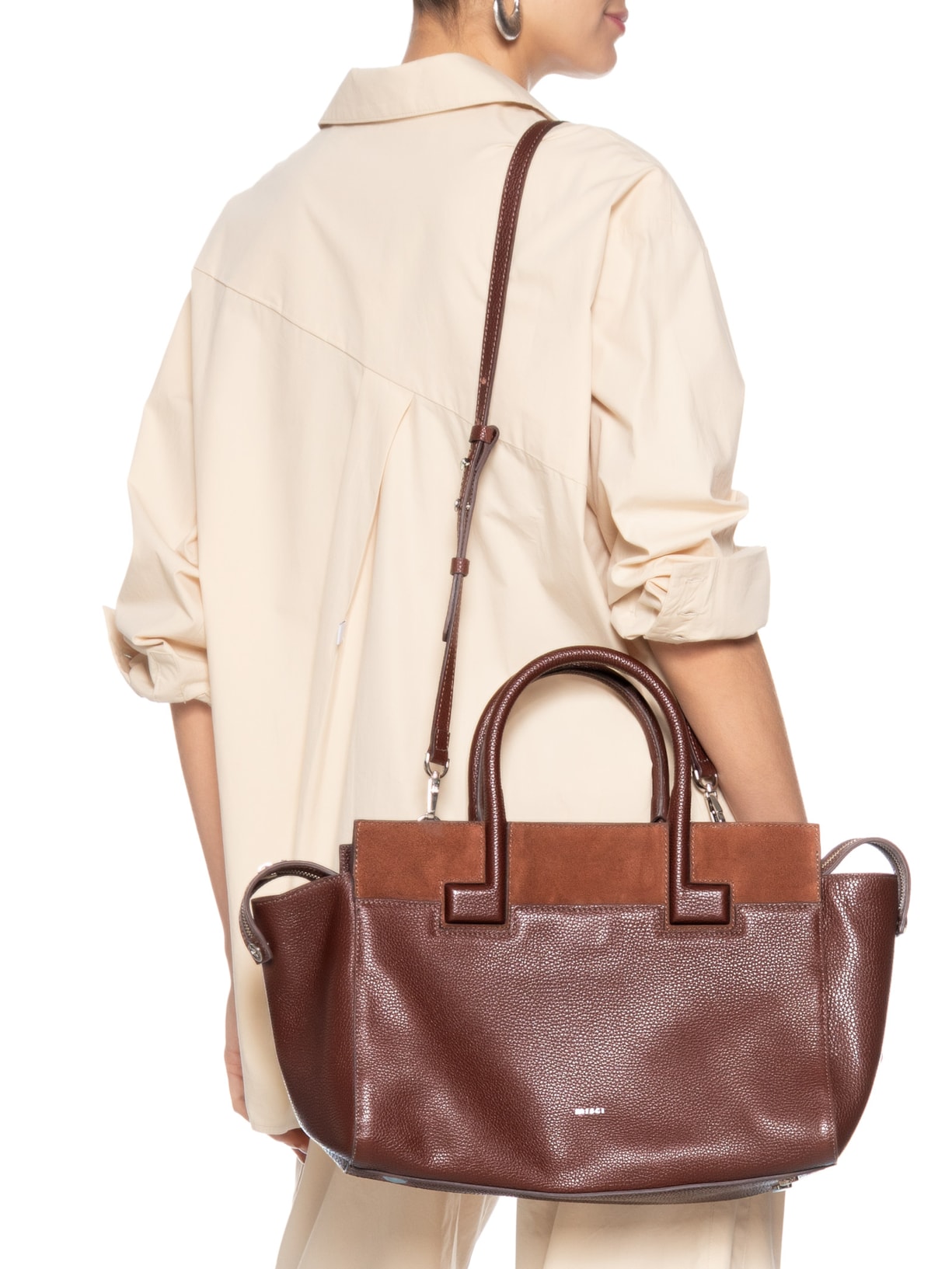 Bolsa Feminina Mamis Camurça Marrom Misci