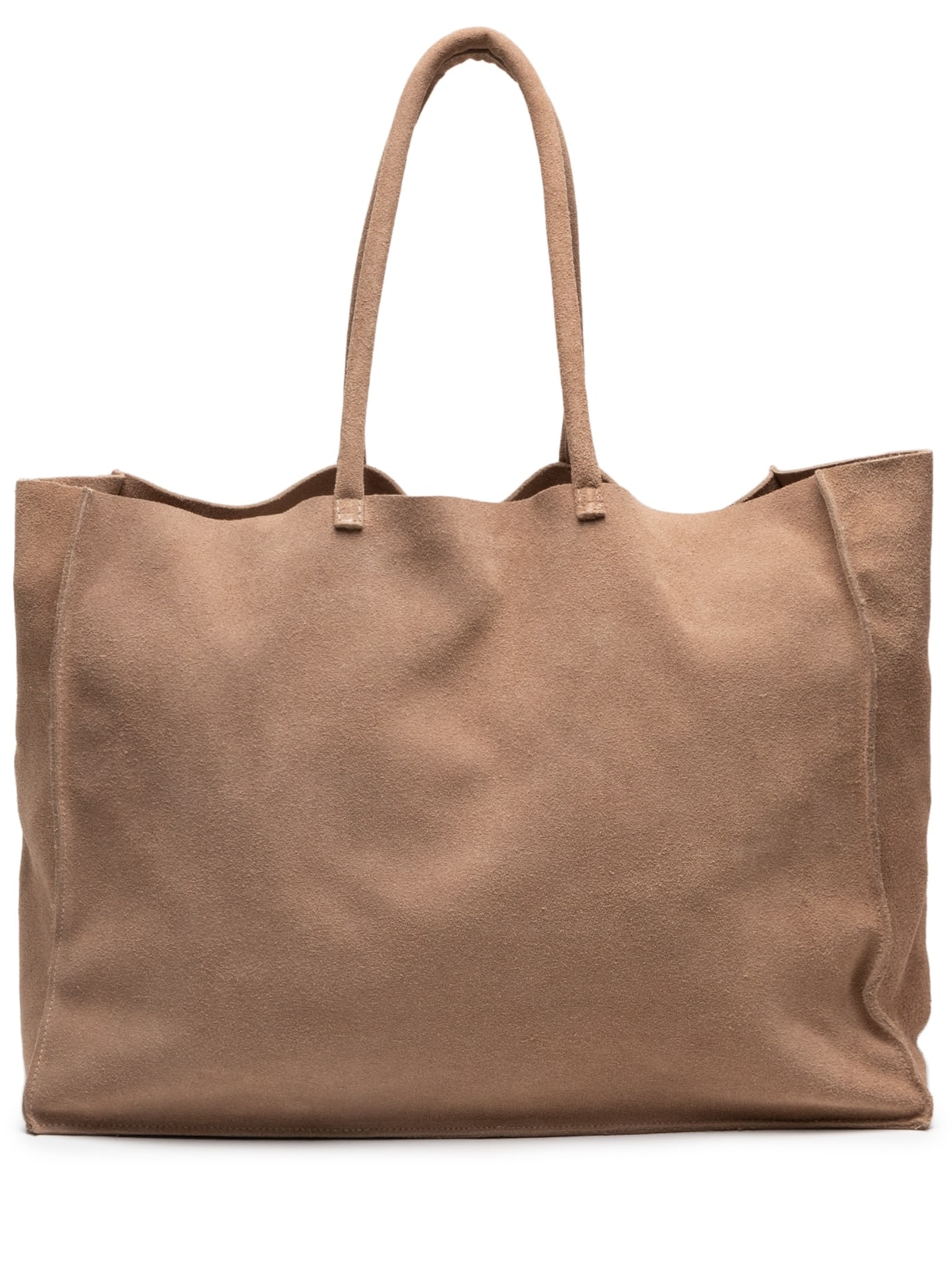 Bolsa Feminina Maxi Bag Em Camurça - Bege