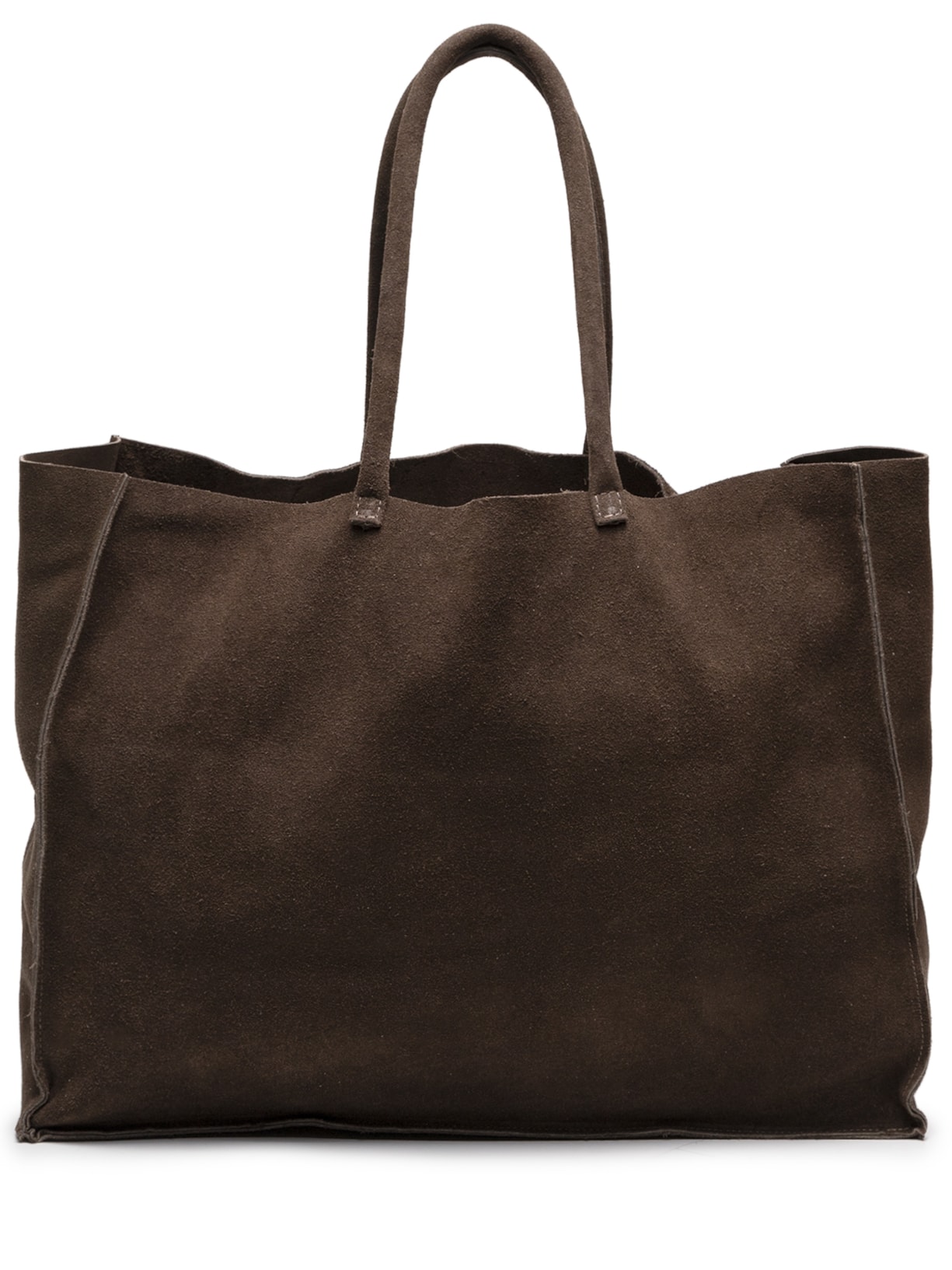 Bolsa Feminina Maxi Bag Em Camurça - Marrom