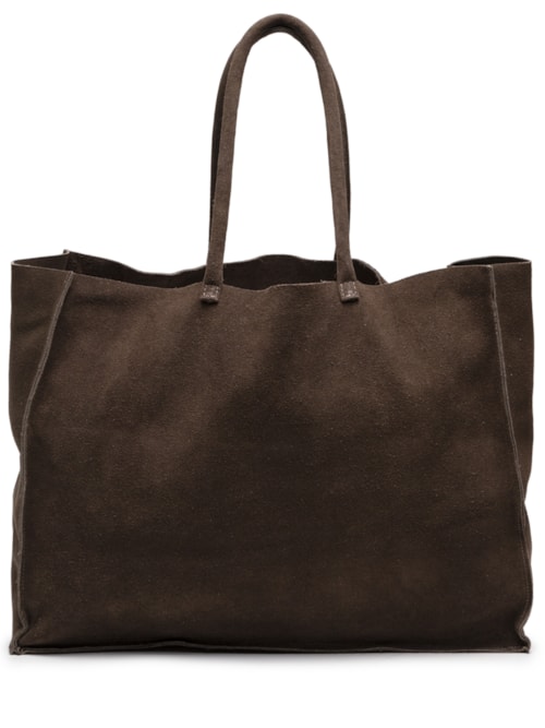 Bolsa Feminina Maxi Bag Em Camurça - Marrom