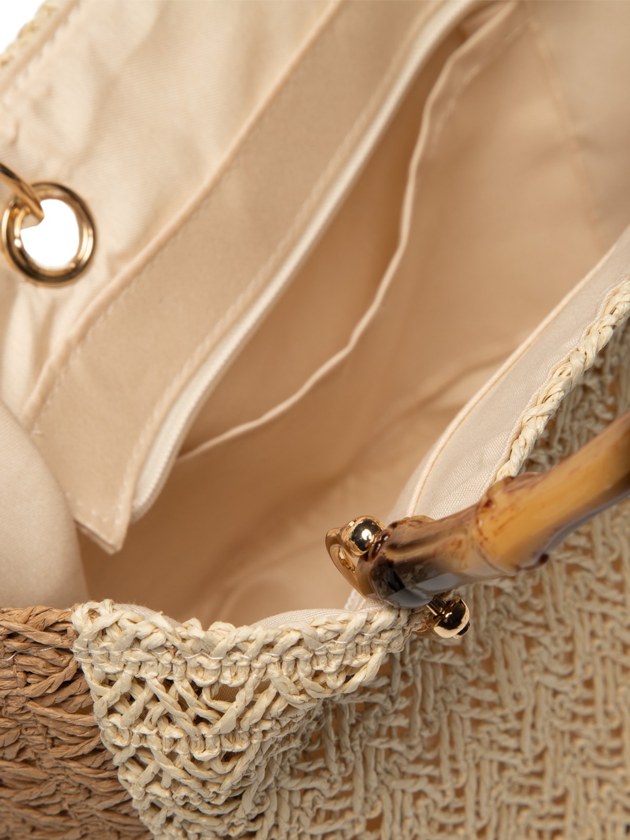 Bolsa Feminina Maxi de Palha Bege Basiq