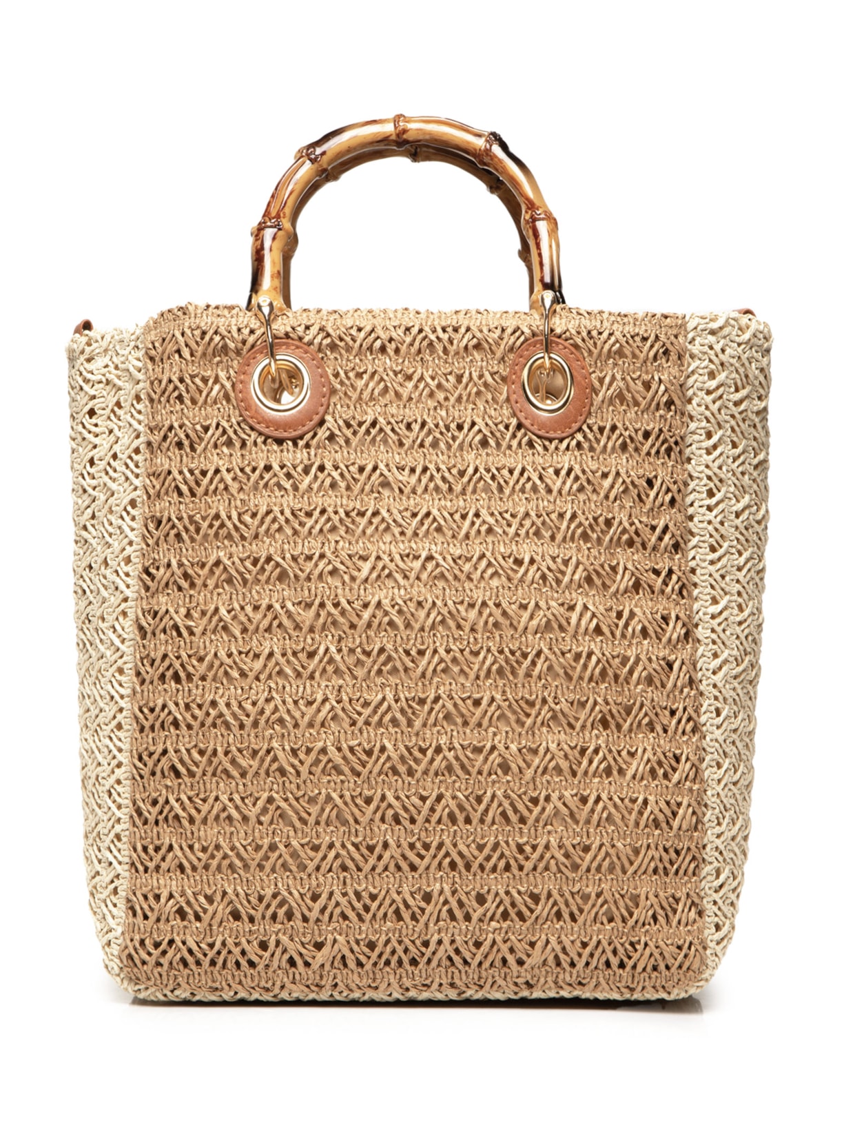 Bolsa Feminina Maxi de Palha - Bege