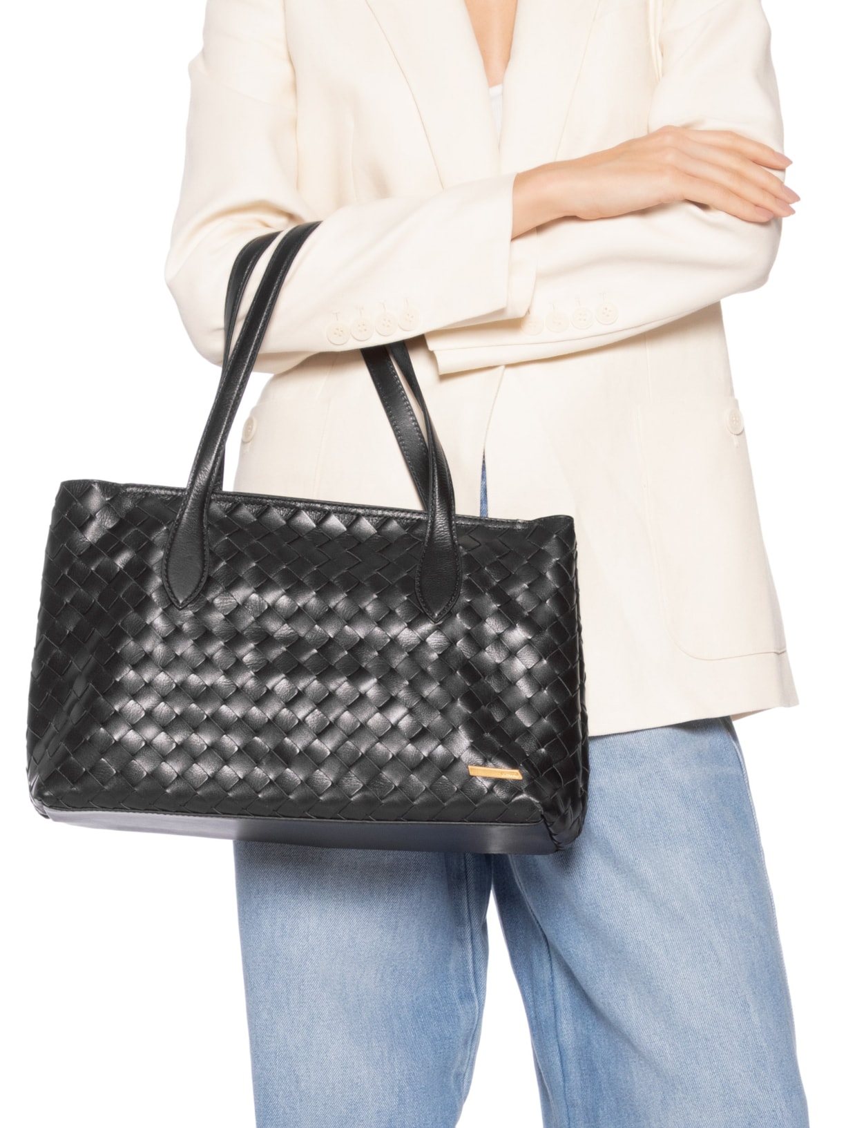 Bolsa Feminina Maxi Napa Oil Preto Vicenza