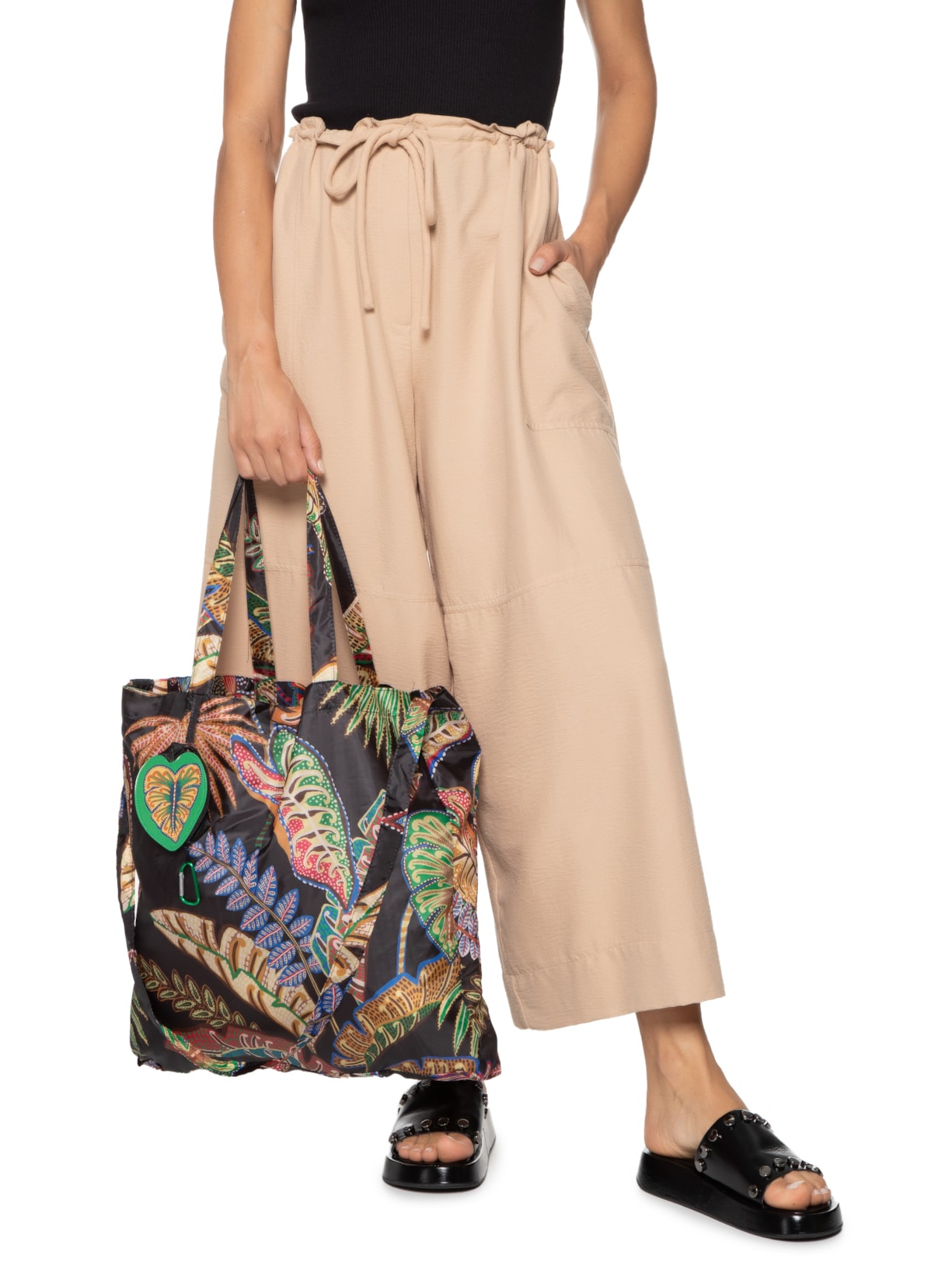 Bolsa Feminina Me Leva Folhagem Cool Preto Farm Etc