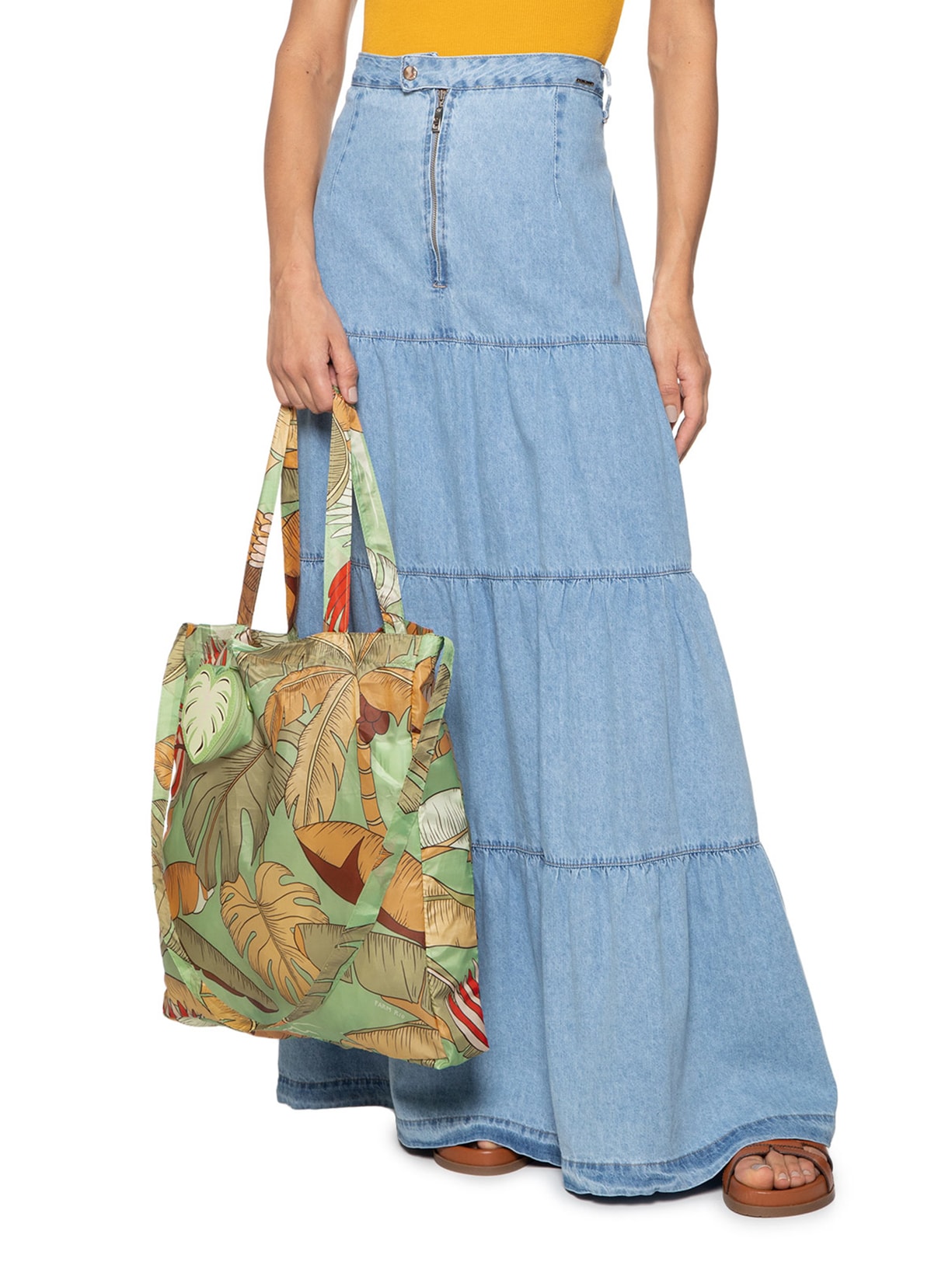 Bolsa Feminina Me Leva Revoada Tropical Verde Farm Etc