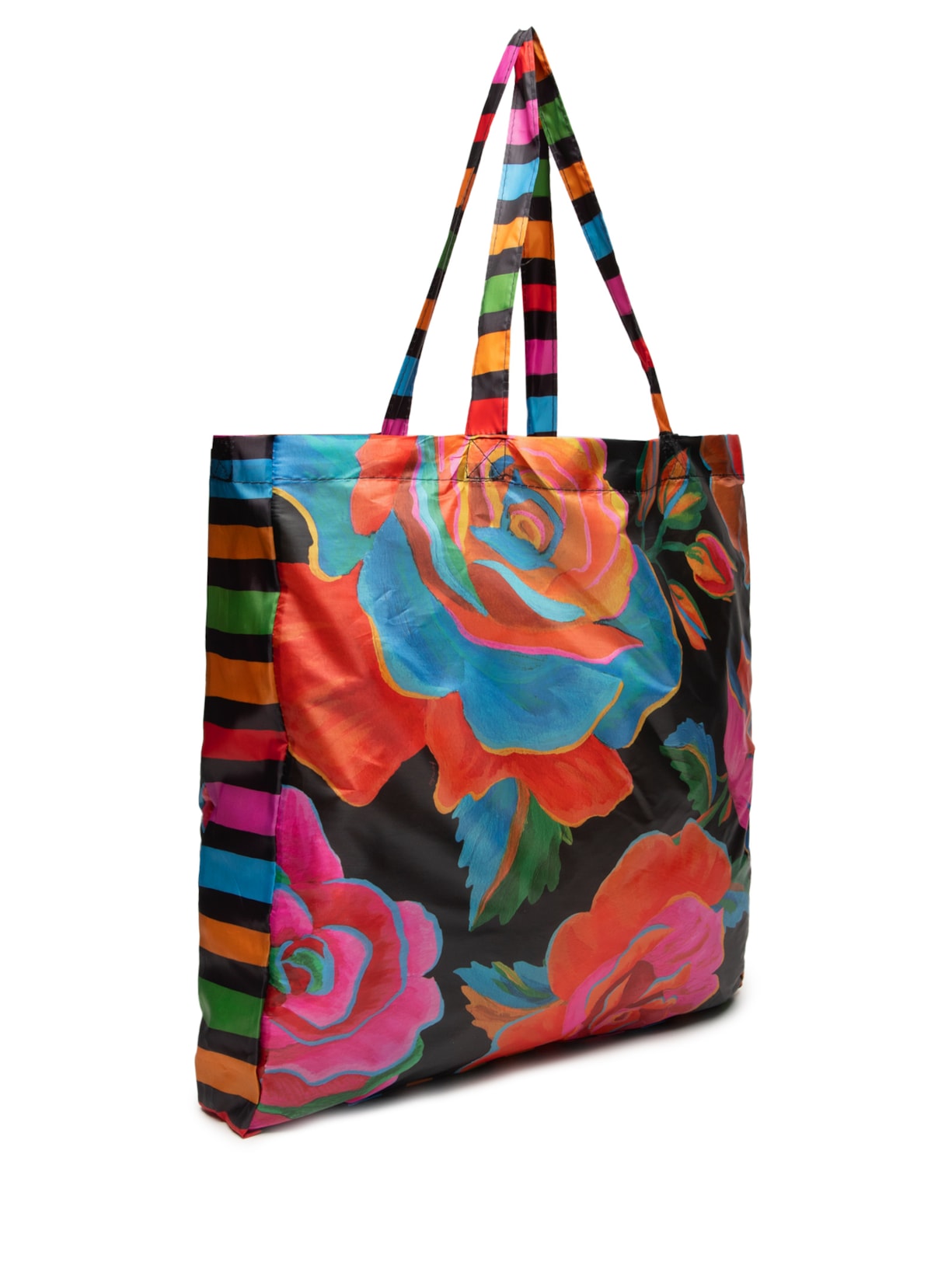Bolsa Feminina Me Leva Rosas Pintadas Preto Farm Etc