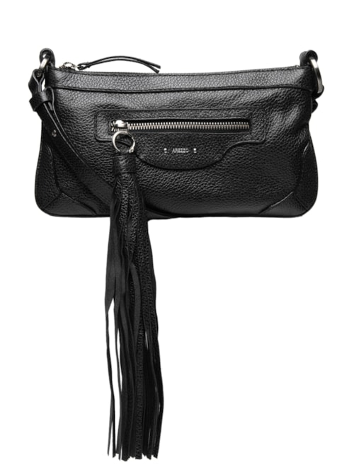Bolsa Feminina Média Aged Leather - Preto