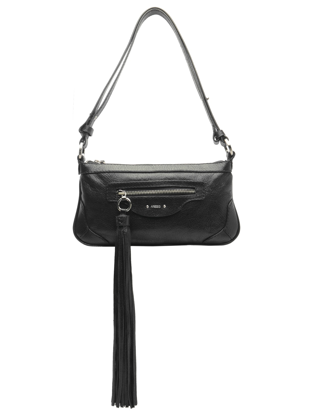 Bolsa Feminina Média Aged Leather Preto Arezzo