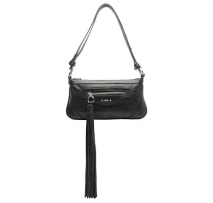 Bolsa Feminina Média Aged Leather - Preto