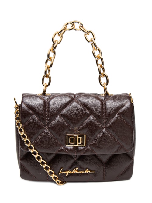 Bolsa Feminina Média Alça Corrente - Marrom
