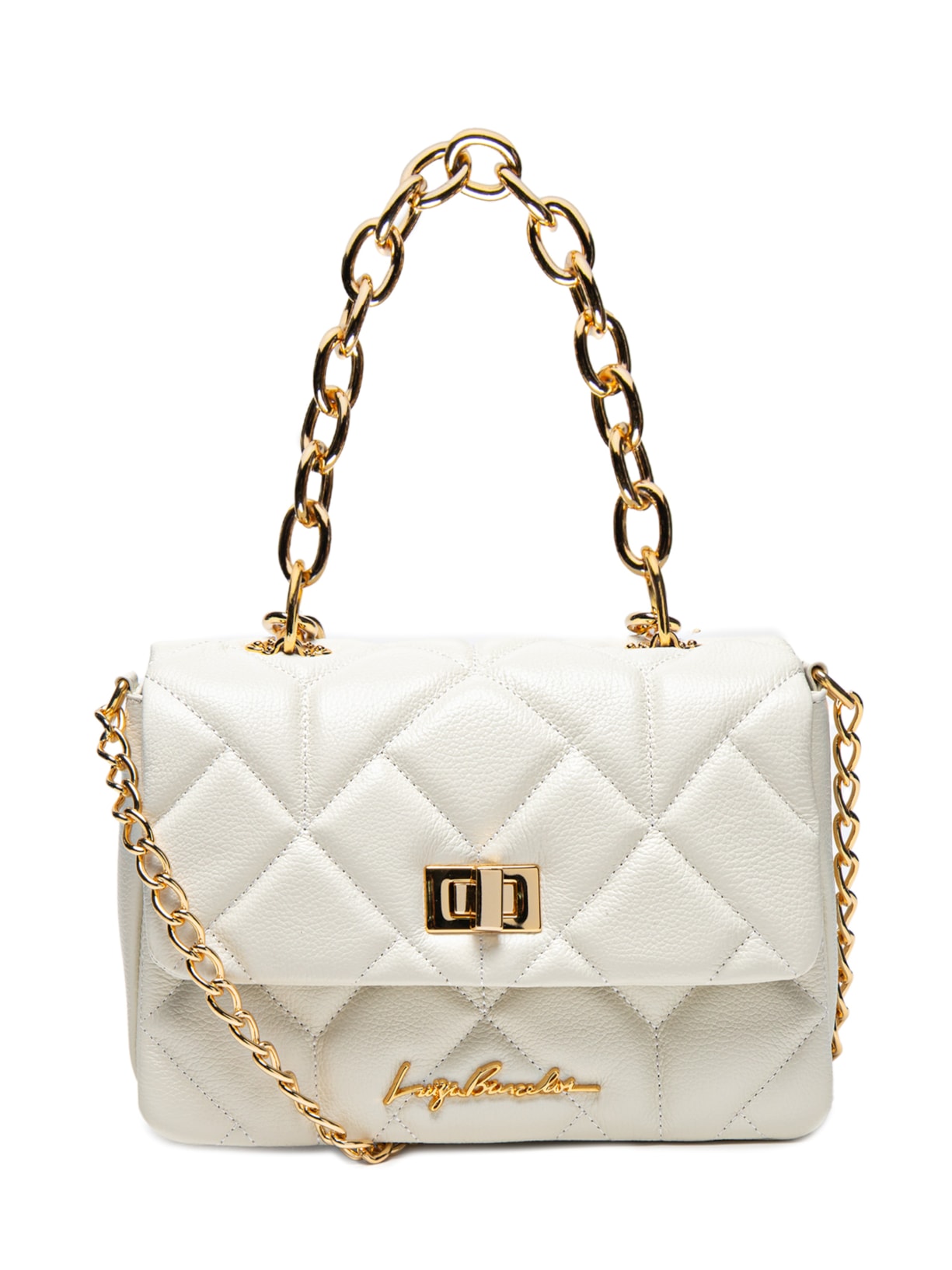 Bolsa Feminina Média Alça Corrente - Off White