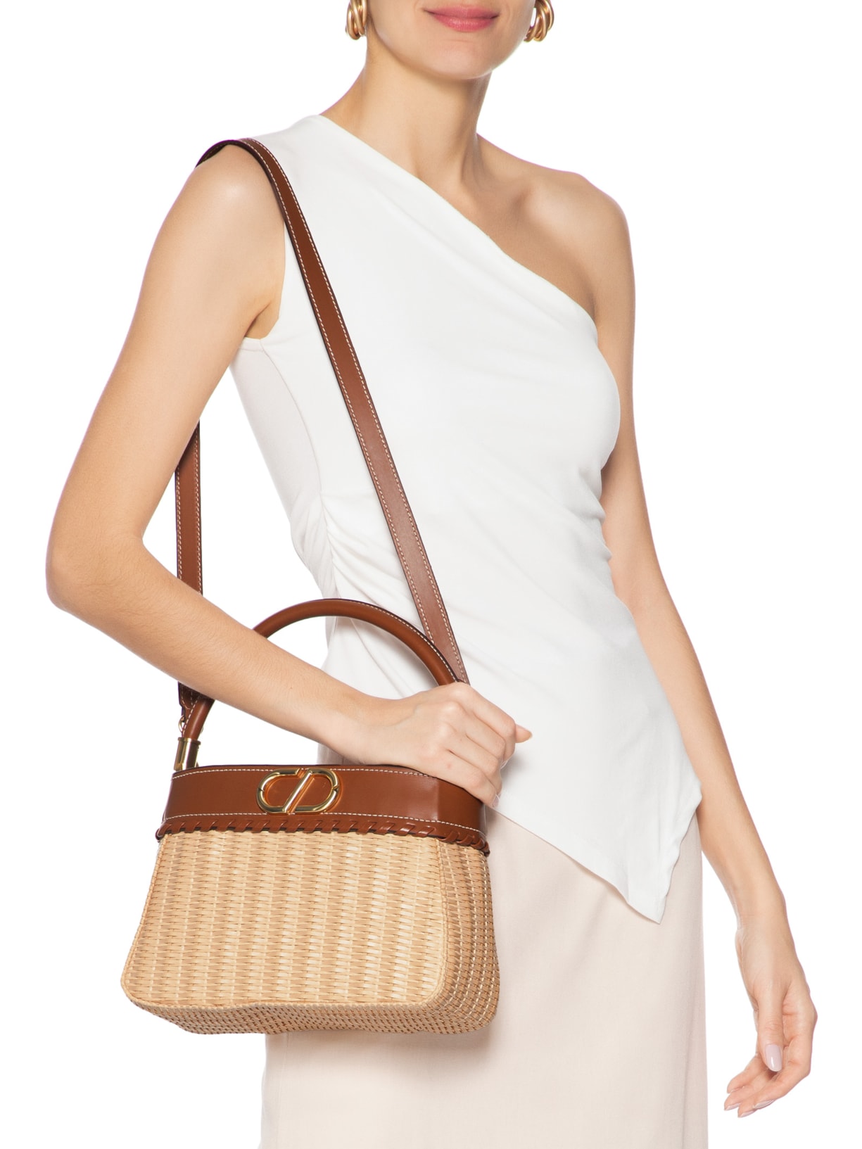 Bolsa Feminina Média Atanado Leather Brownie Bege Schutz