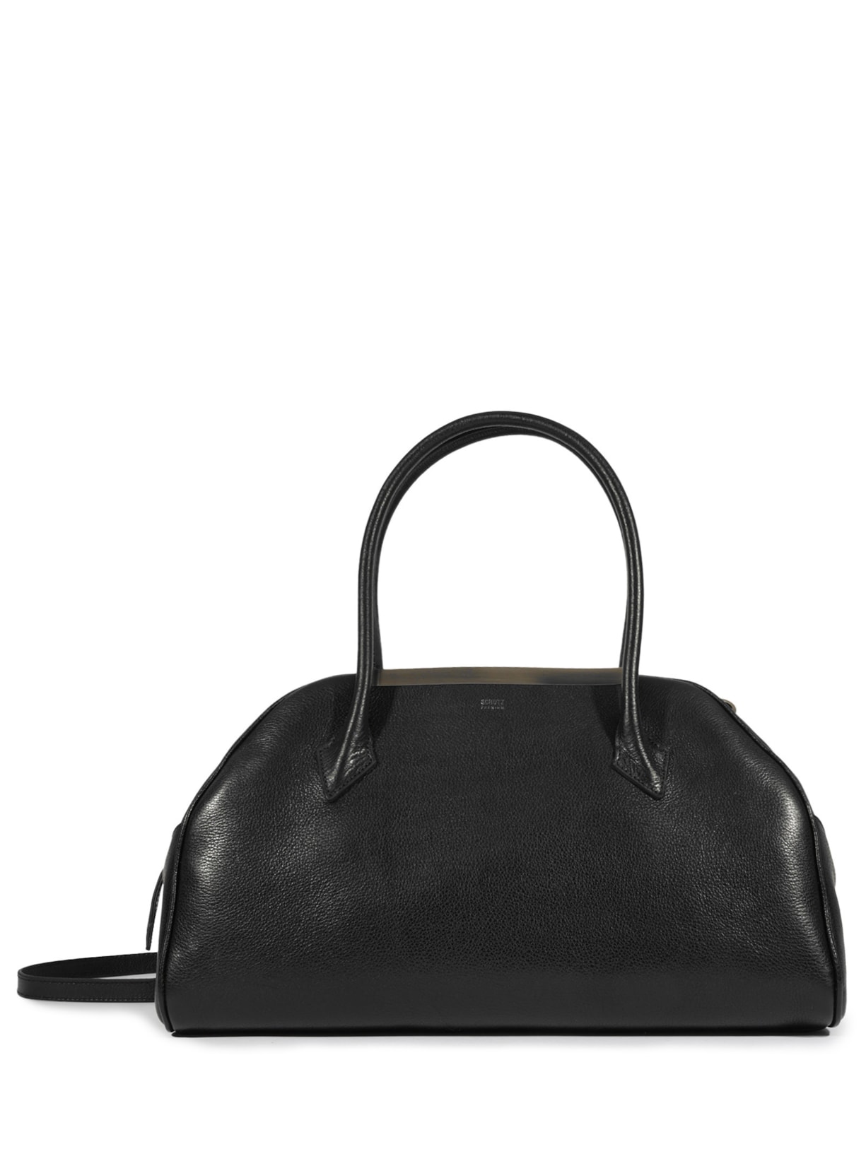 Bolsa Feminina Média Bowling Couro - Preto