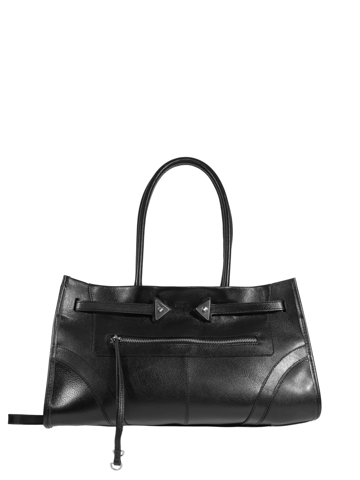 Bolsa Feminina Média Brat Couro - Preto