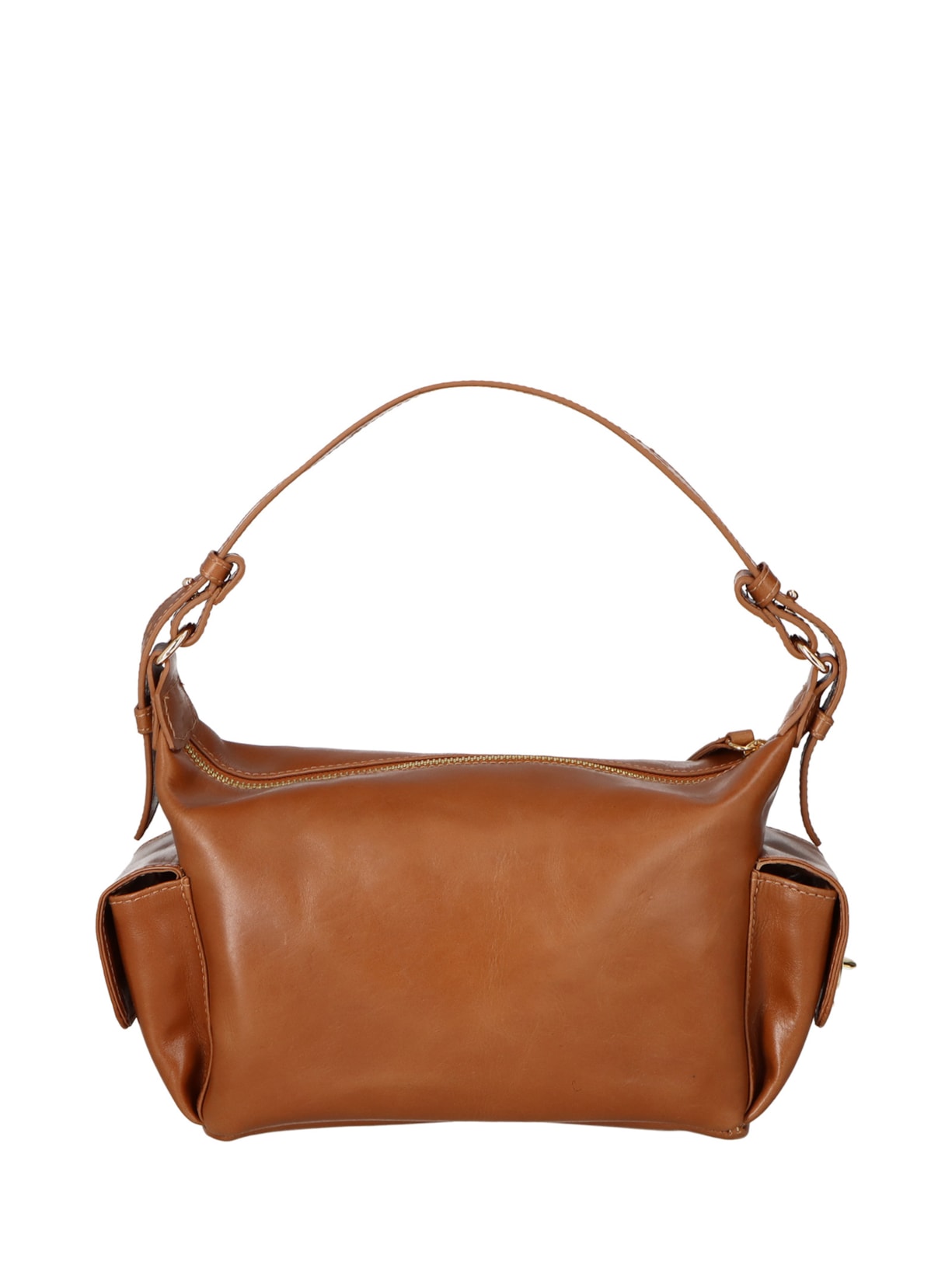 Bolsa Feminina Média Bulldog Enfeites Marrom Luiza Barcelos