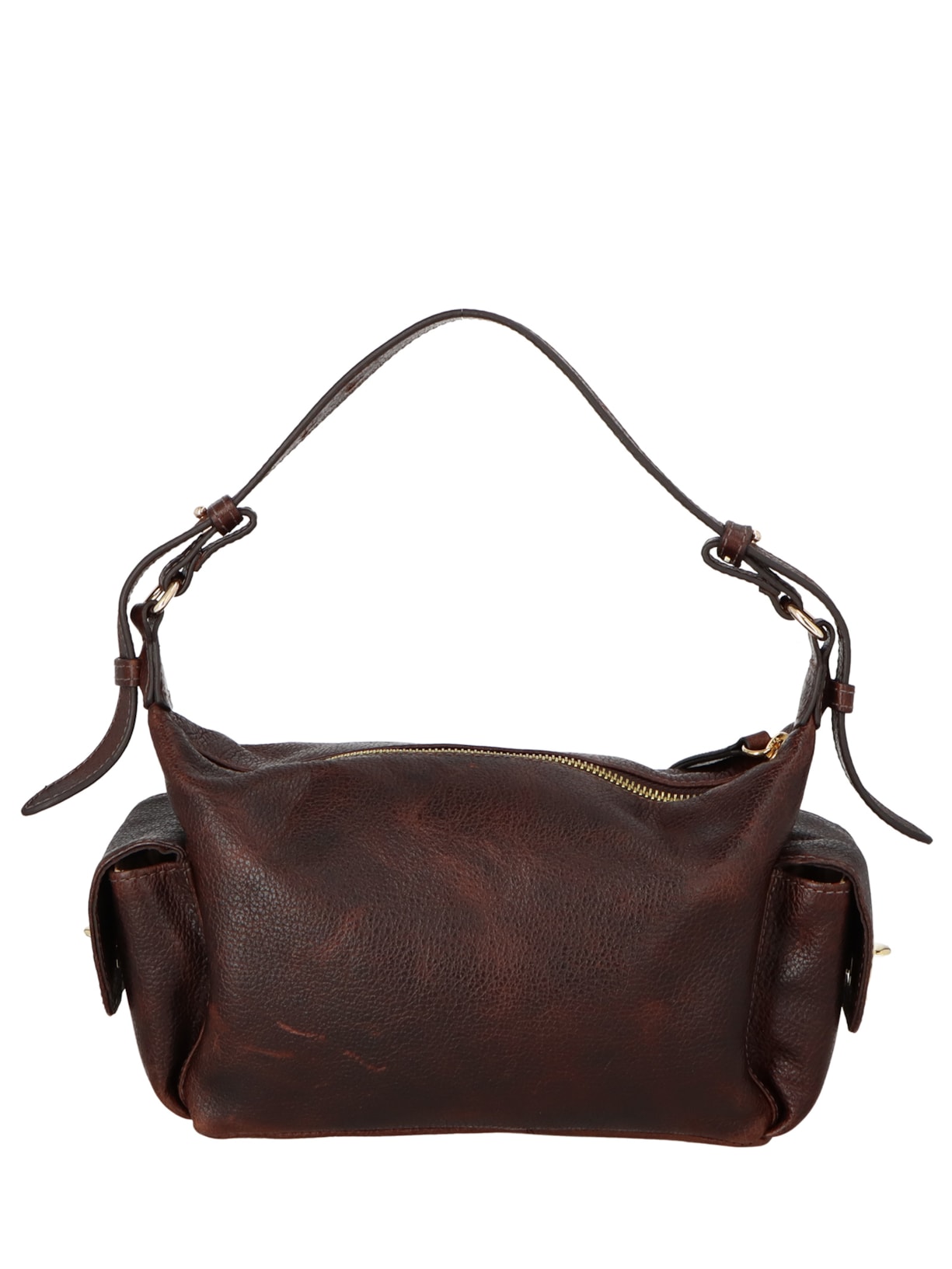 Bolsa Feminina Média Bulldog Enfeites Marrom Luiza Barcelos