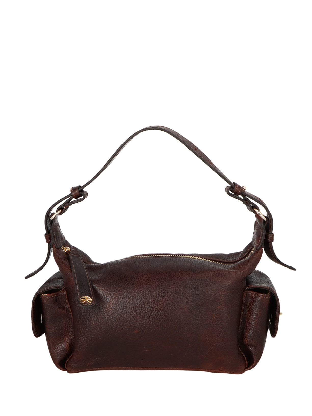 Bolsa Feminina Média Bulldog Enfeites Marrom Luiza Barcelos