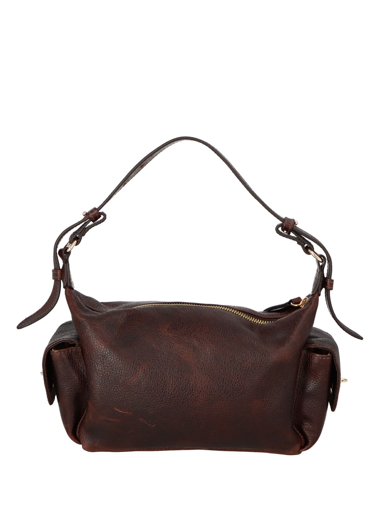 Bolsa Feminina Média Bulldog Enfeites Marrom Luiza Barcelos