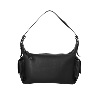 Bolsa Feminina Média Bulldog Enfeites - Preto