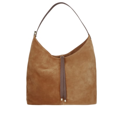 Bolsa Feminina Média Camurça- Marrom