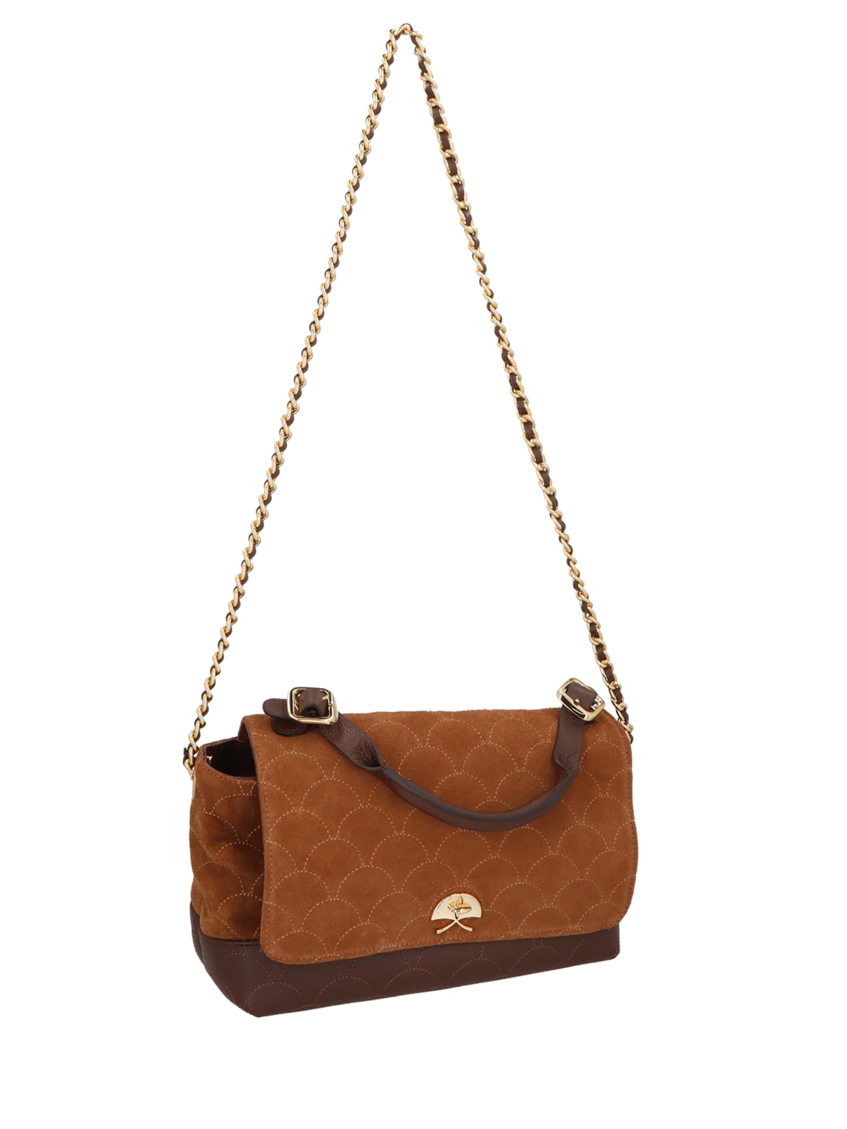 Bolsa Feminina Média Camurça Viena Marrom Luiza Barcelos