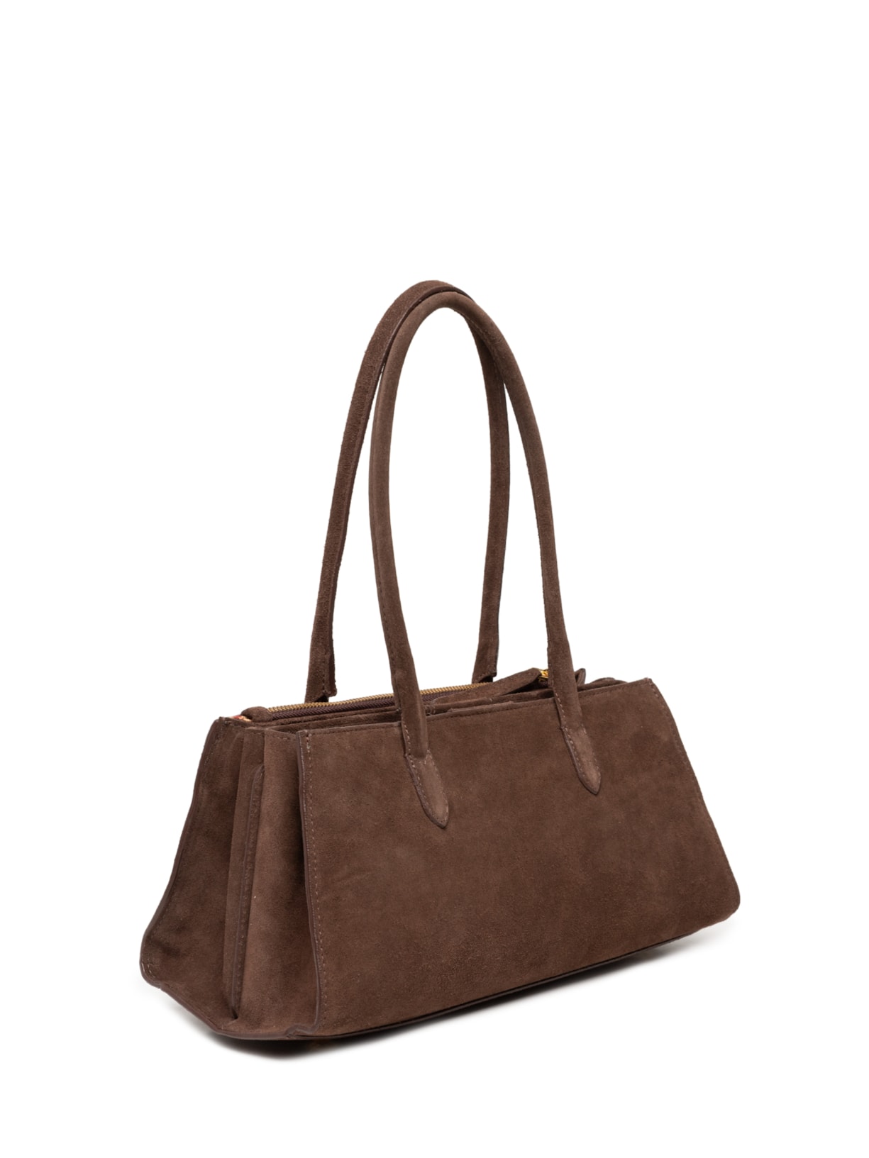 Bolsa Feminina Média Camurção Marrom Luiza Barcelos