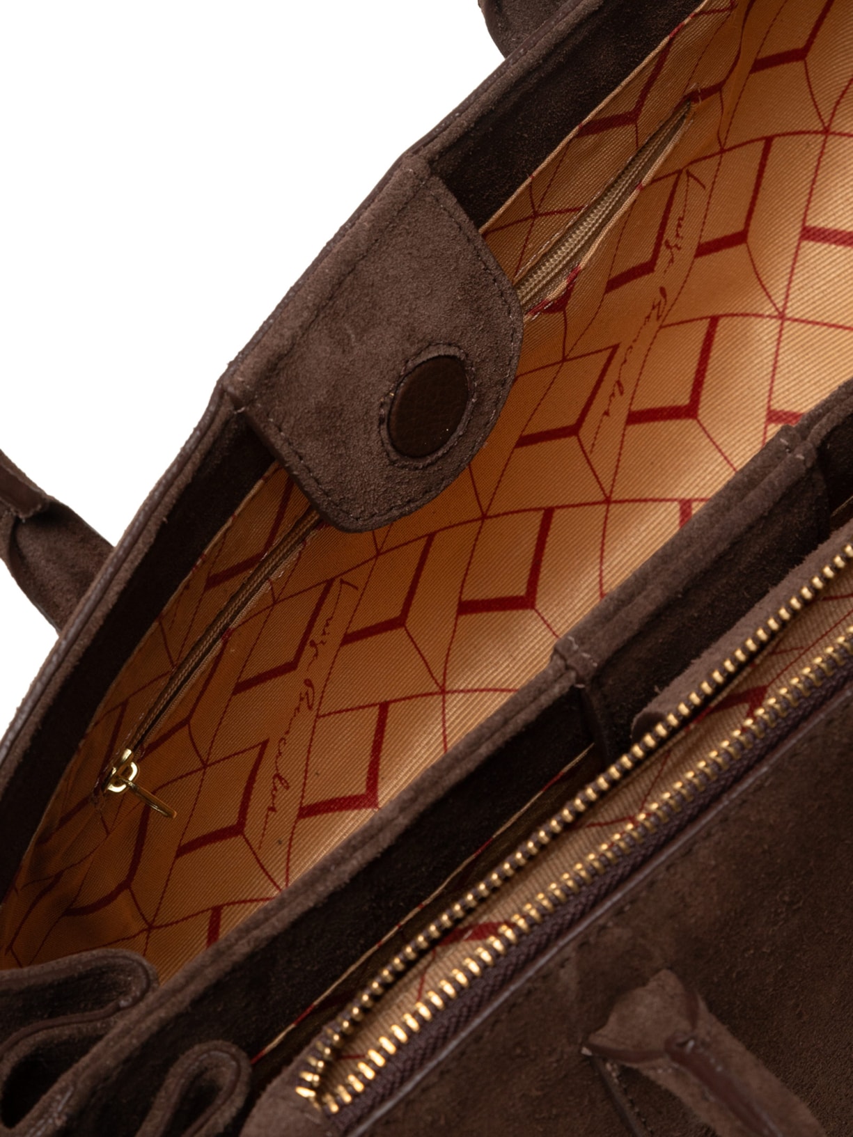 Bolsa Feminina Média Camurção Marrom Luiza Barcelos