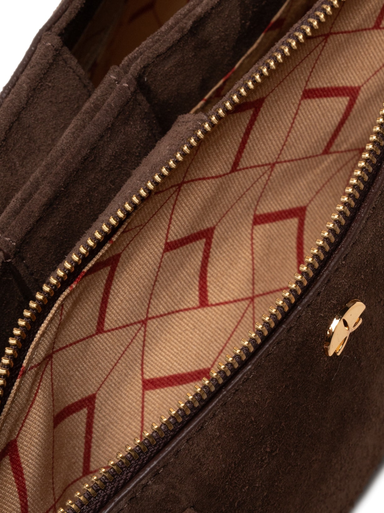 Bolsa Feminina Média Camurção Marrom Luiza Barcelos