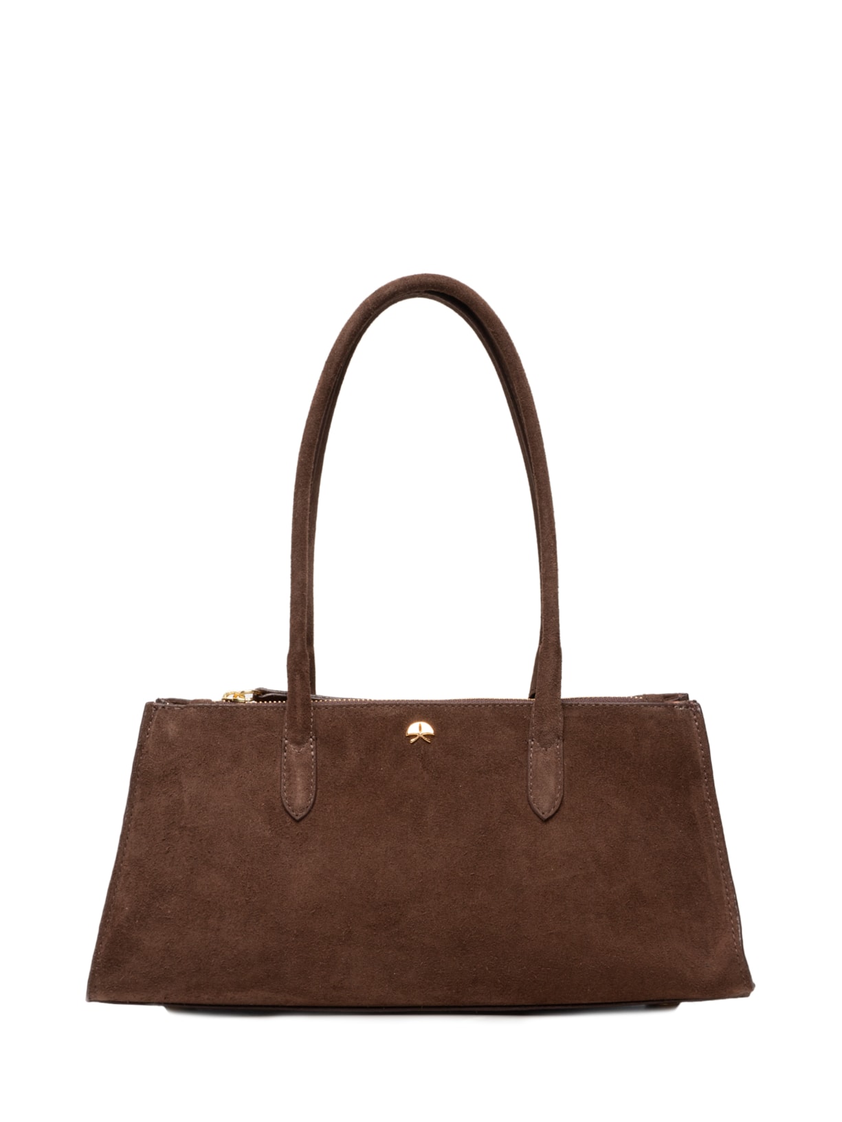 Bolsa Feminina Média Camurção Marrom Luiza Barcelos