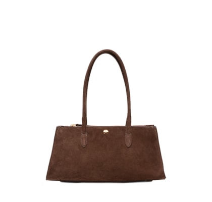 Bolsa Feminina Média Camurção - Marrom