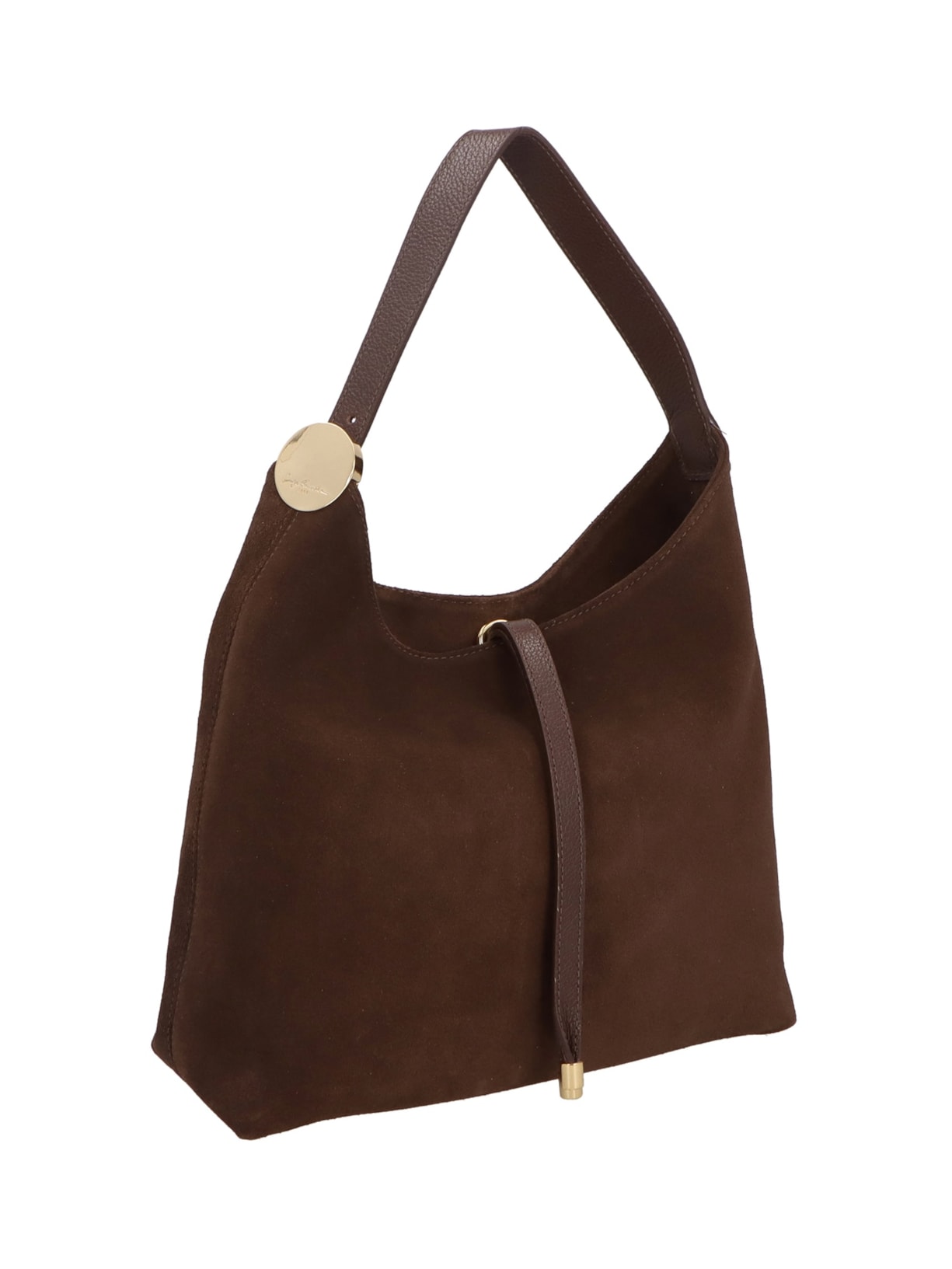 Bolsa Feminina Média Camurçao Viena Marrom Luiza Barcelos