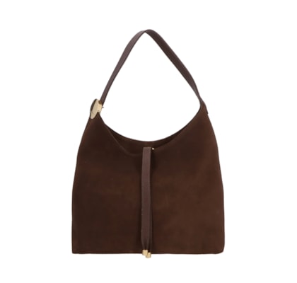 Bolsa Feminina Média Camurçao Viena - Marrom