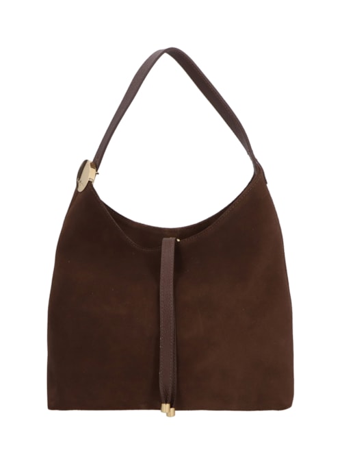 Bolsa Feminina Média Camurçao Viena - Marrom