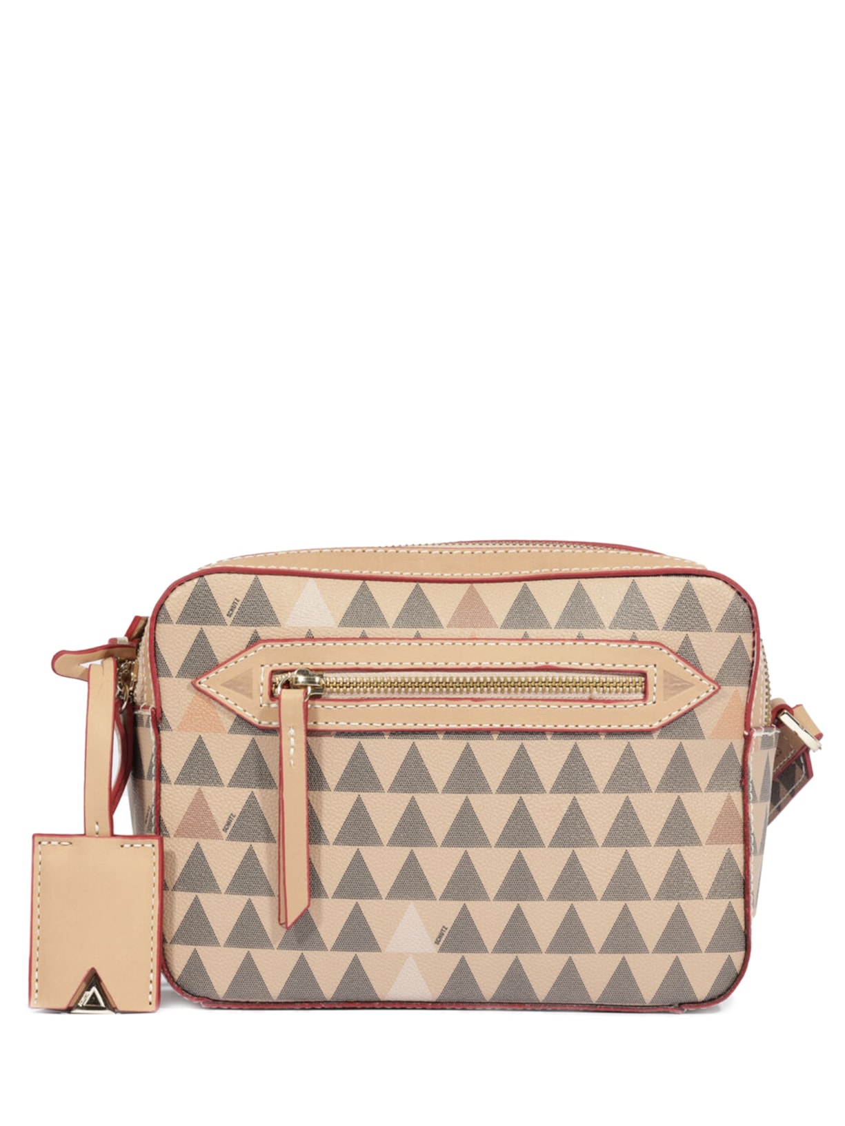 Bolsa Feminina Média Com Triângulo - Bege