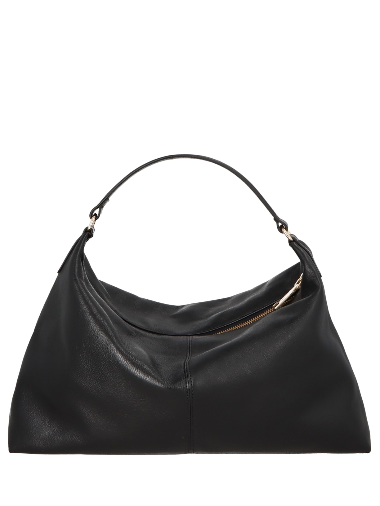 Bolsa Feminina Média Couro Campero Preto Luiza Barcelos