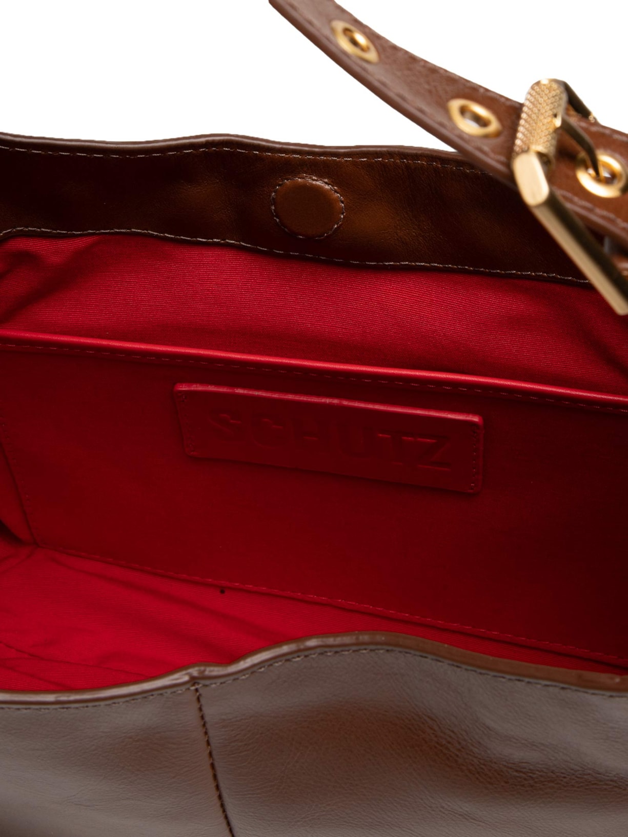 Bolsa Feminina Média Couro Marrom Schutz