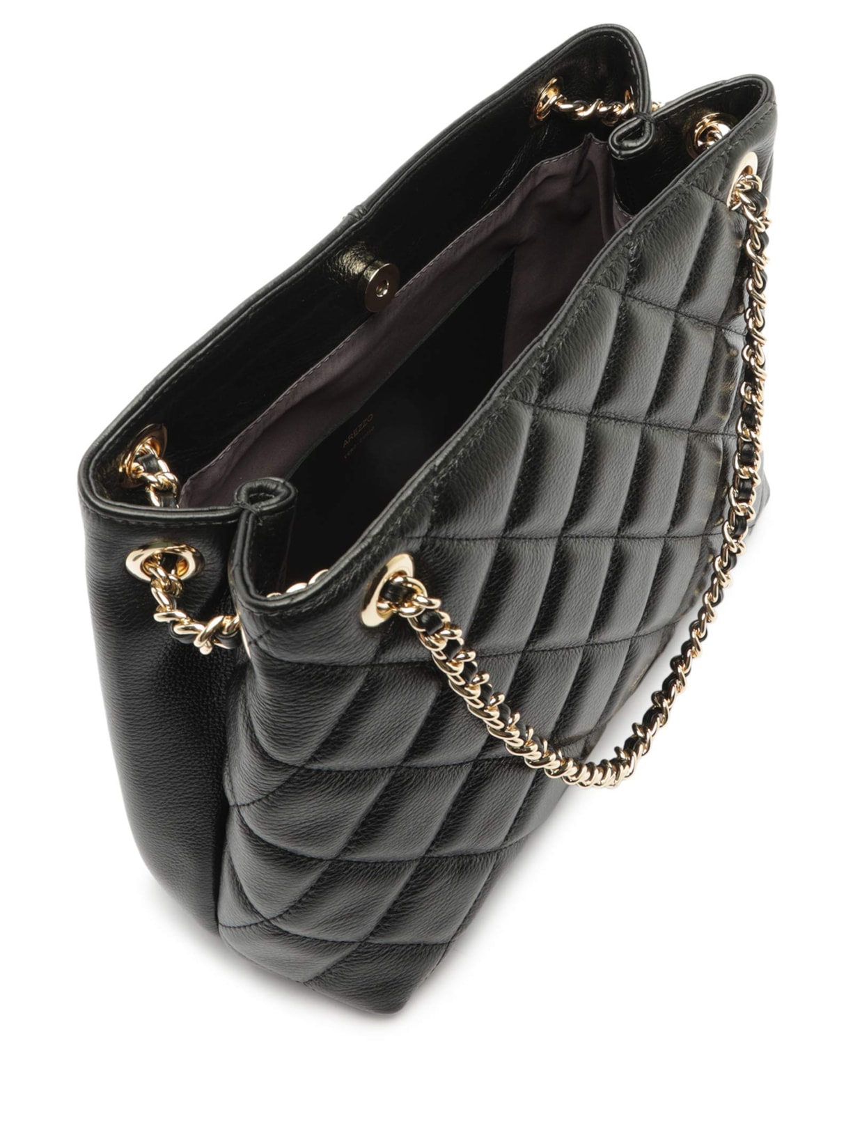 Bolsa Feminina Média Couro Preto Arezzo