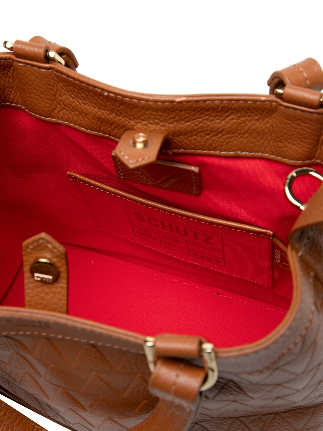 Bolsa Feminina Média Couro Triangle Marrom Schutz