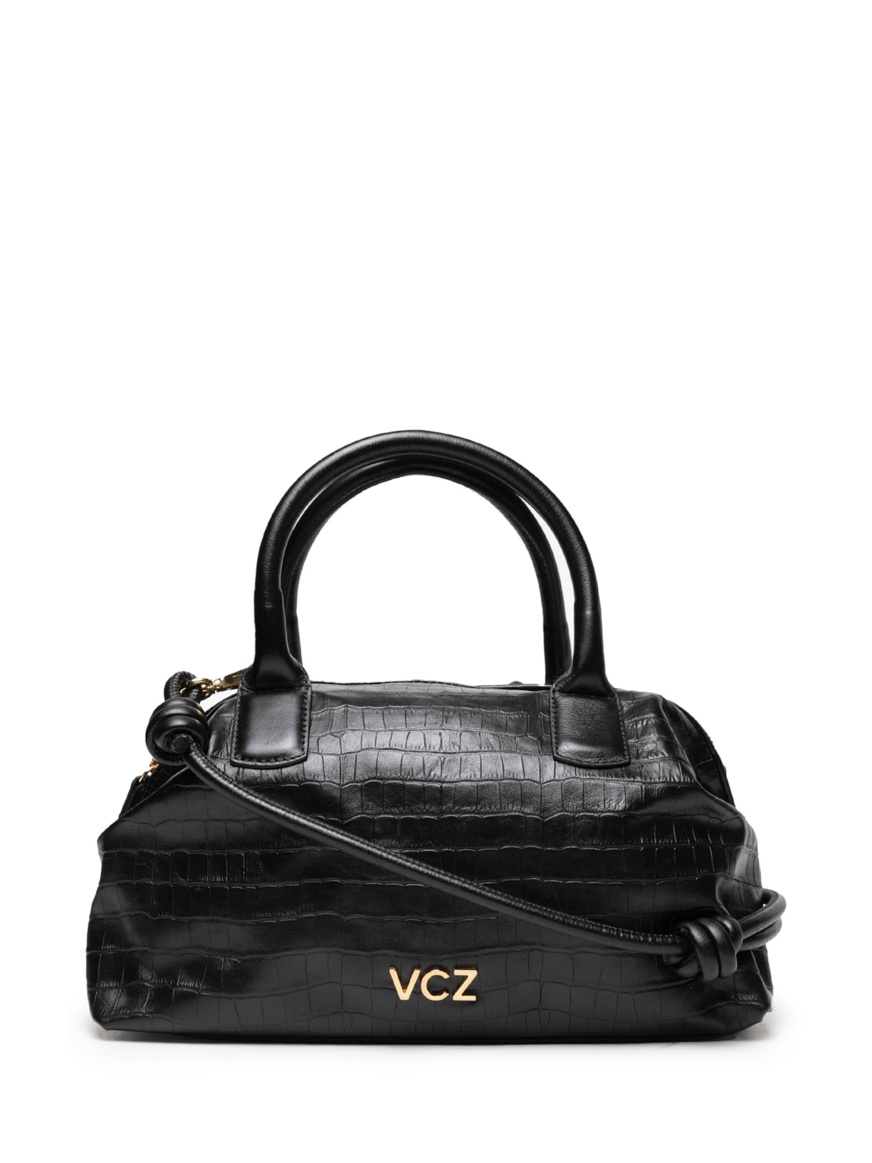 Bolsa Feminina Média Croco Texas - Preto