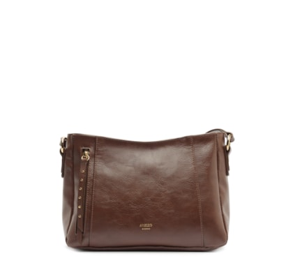 Bolsa Feminina Média Eco Cabedal Rus - Marrom